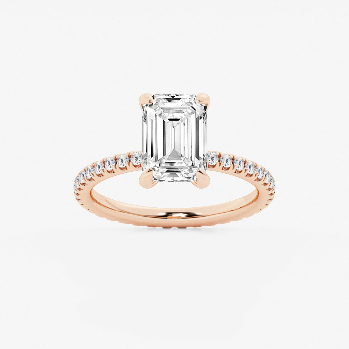 Evelyn - Eternity Side Stones Engagement Ring