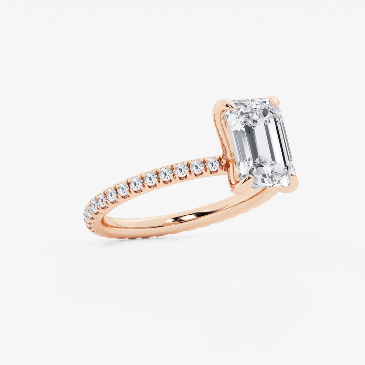 Evelyn - Eternity Side Stones Engagement Ring