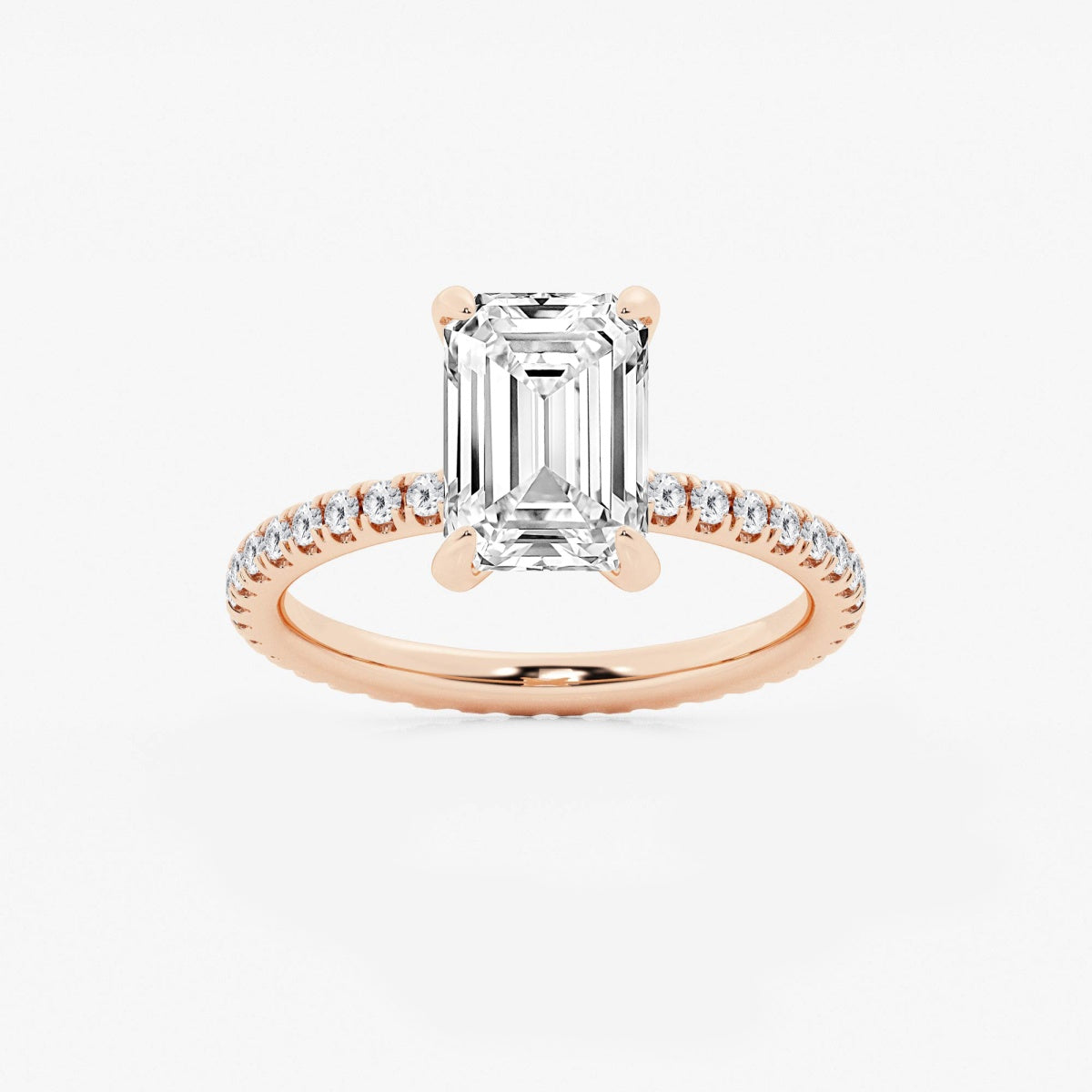 Evelyn - Eternity Side Stones Engagement Ring