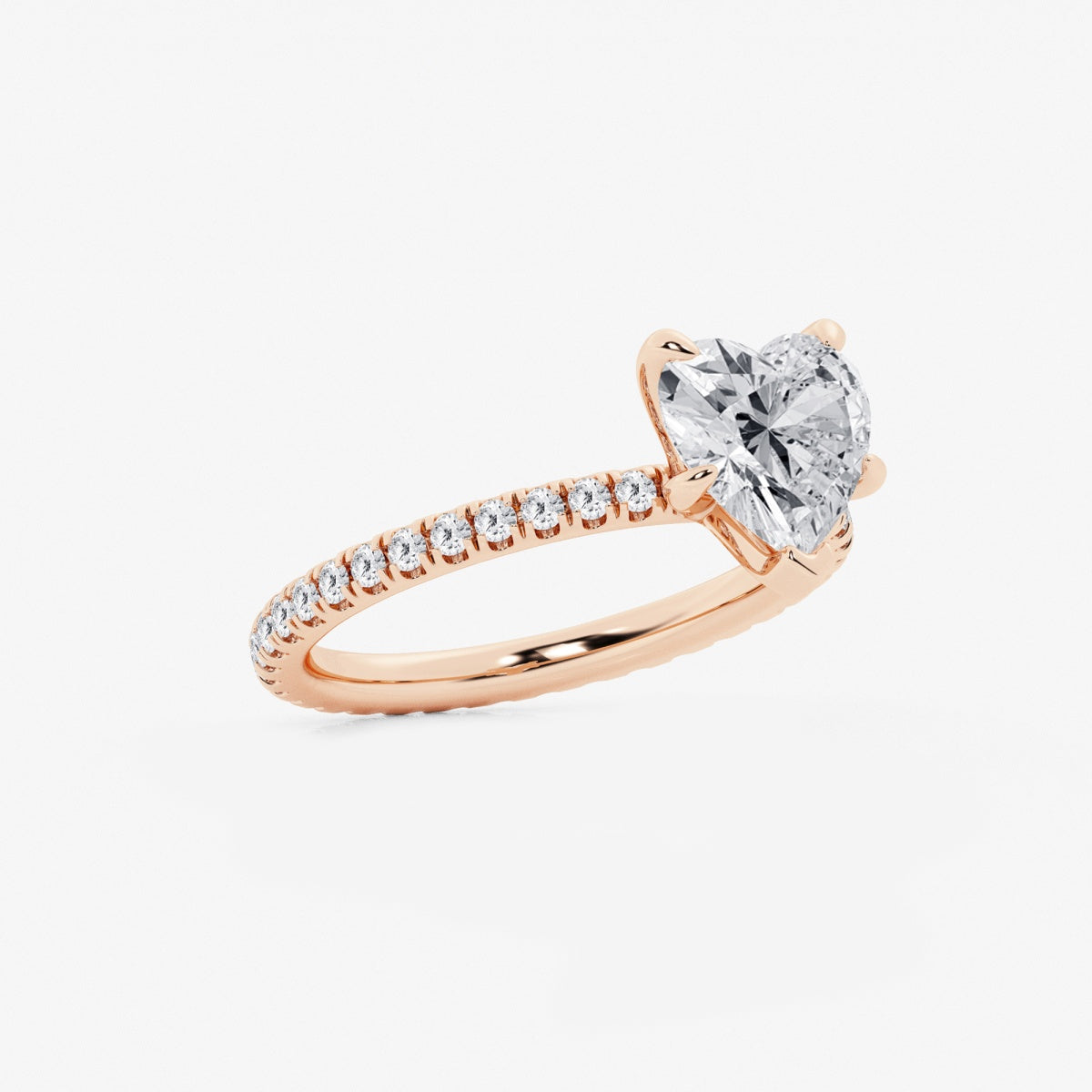 Evelyn - Eternity Side Stones Engagement Ring