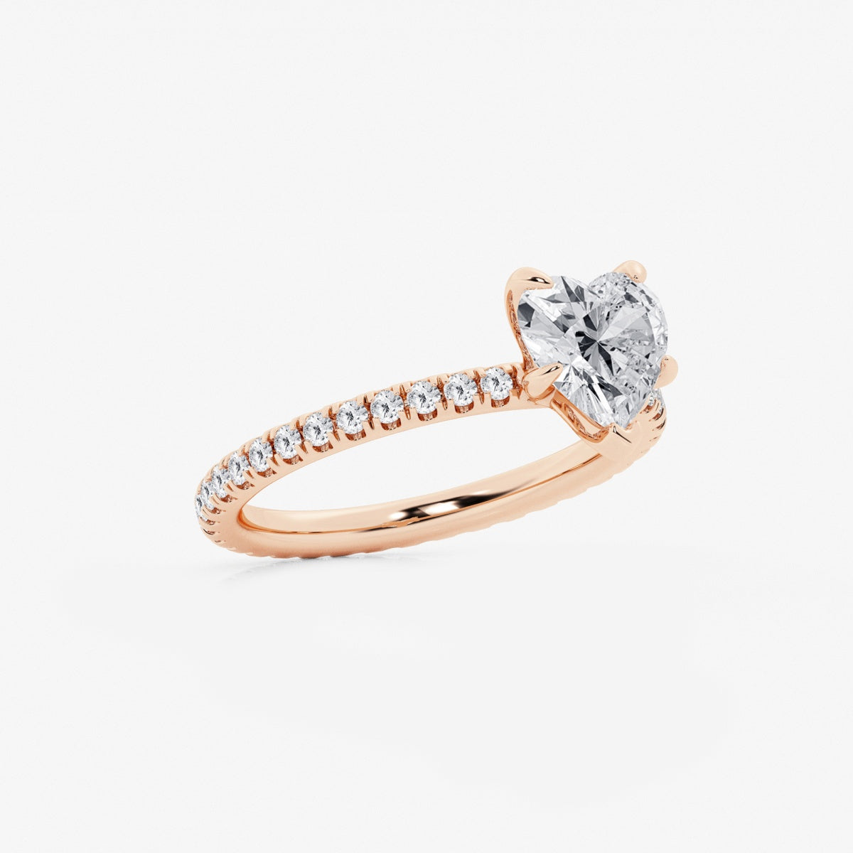 Evelyn - Eternity Side Stones Engagement Ring