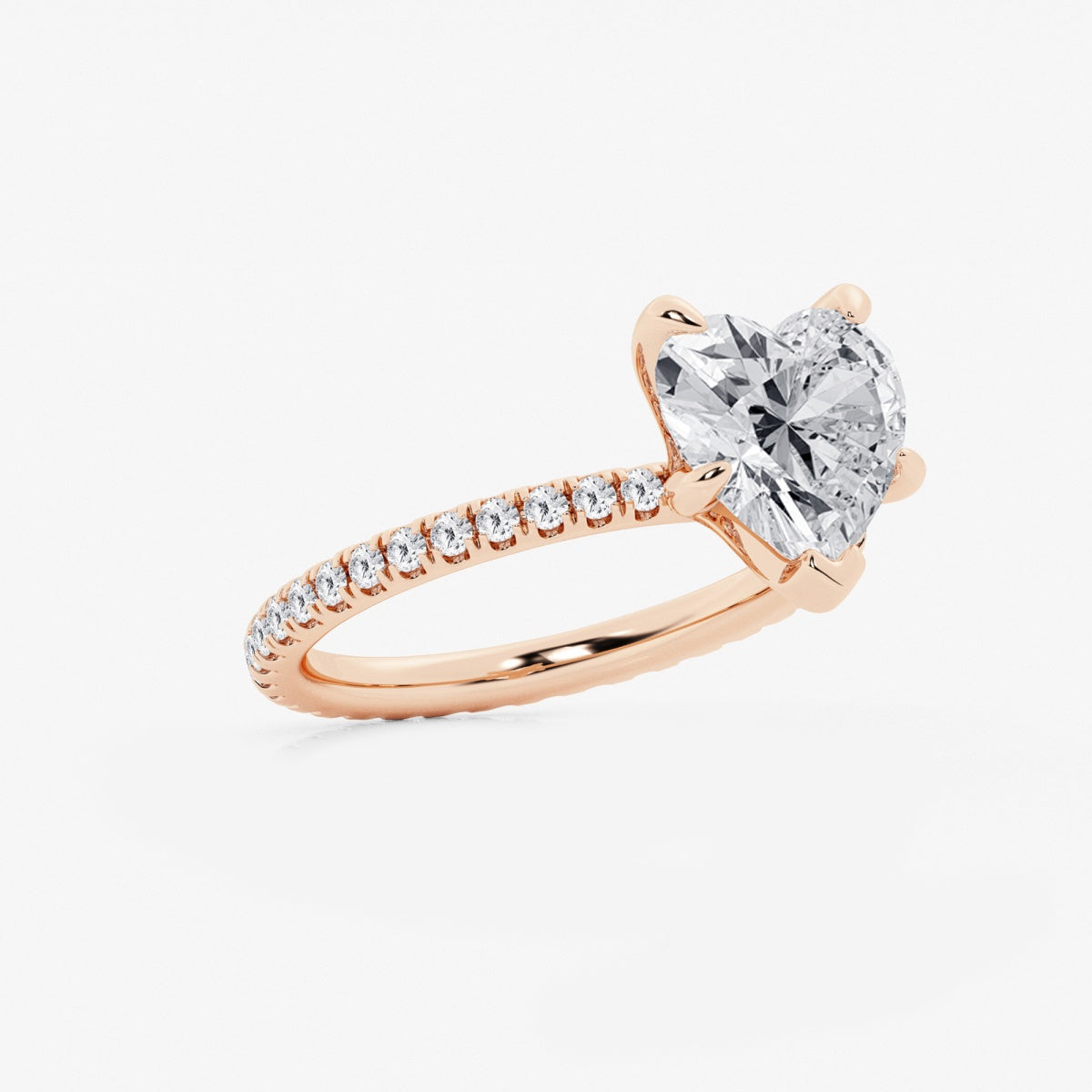 Evelyn - Eternity Side Stones Engagement Ring