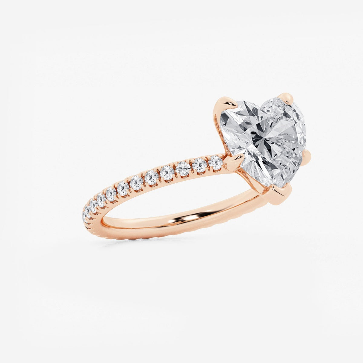 Evelyn - Eternity Side Stones Engagement Ring