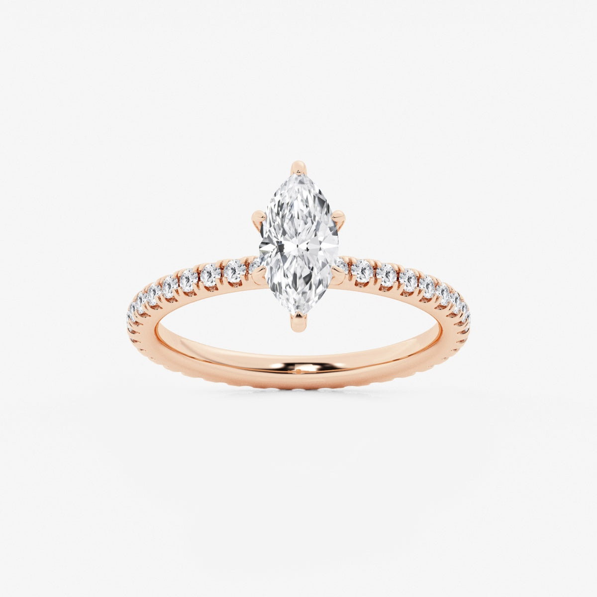 Evelyn - Eternity Side Stones Engagement Ring