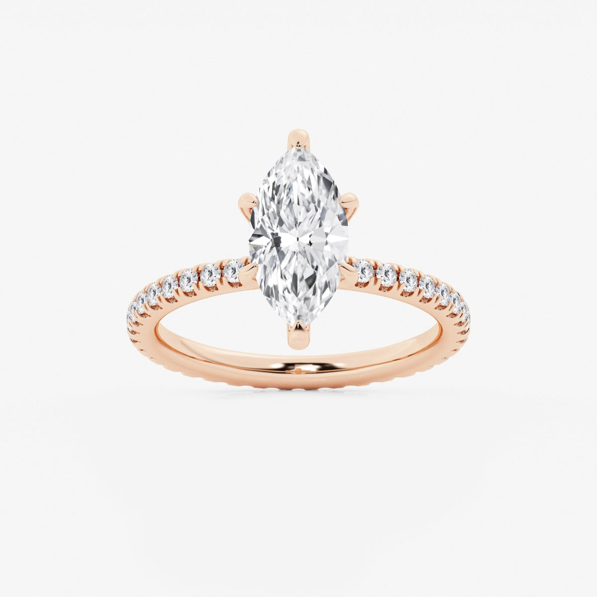 Evelyn - Eternity Side Stones Engagement Ring