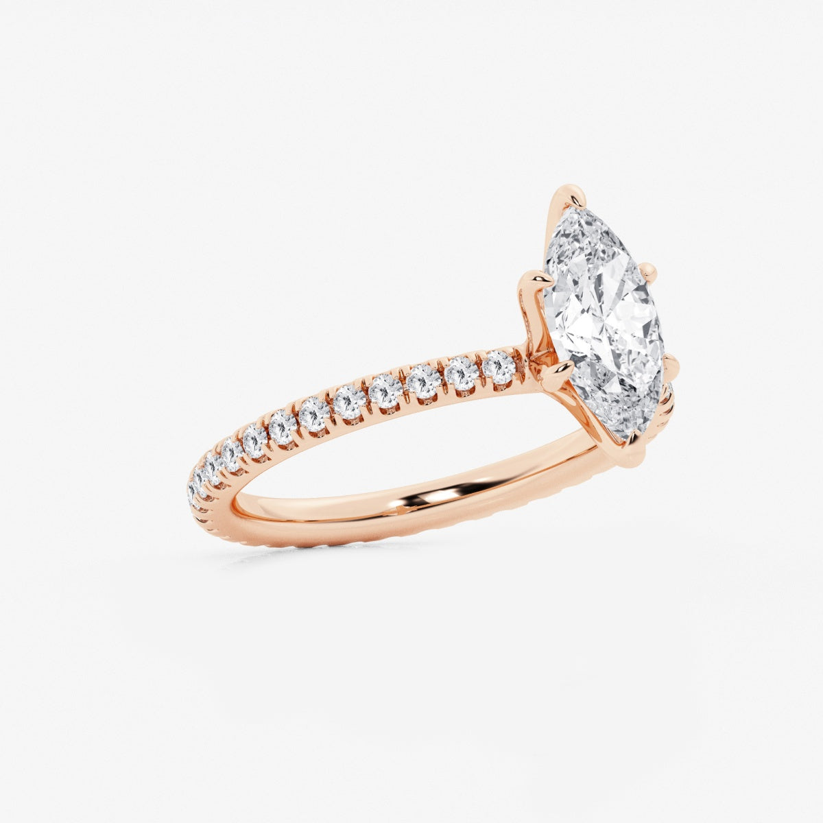 Evelyn - Eternity Side Stones Engagement Ring