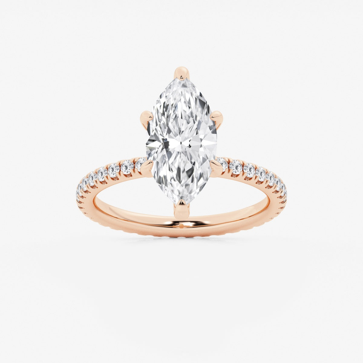 Evelyn - Eternity Side Stones Engagement Ring