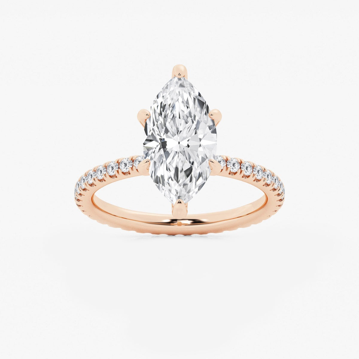 Evelyn - Eternity Side Stones Engagement Ring