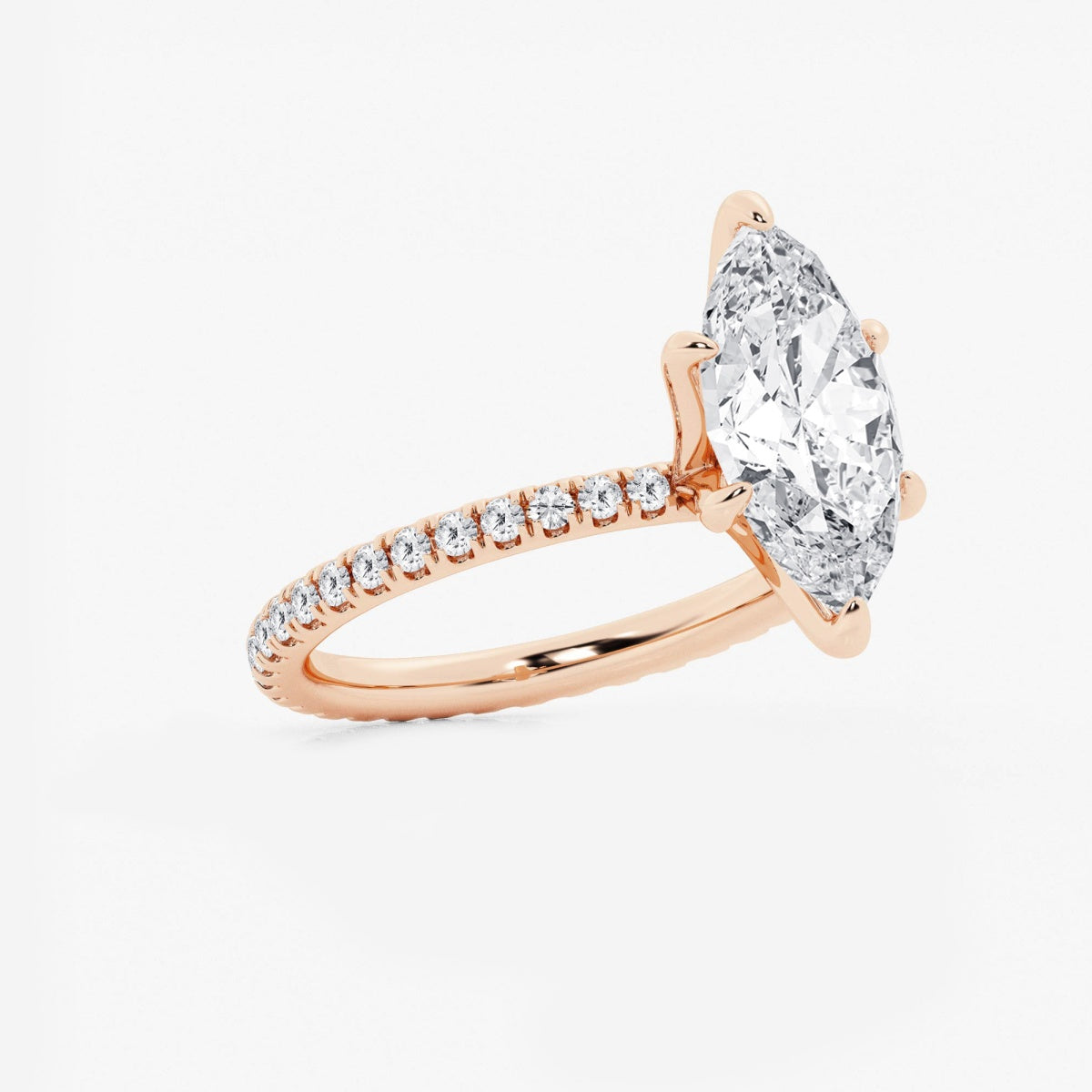 Evelyn - Eternity Side Stones Engagement Ring