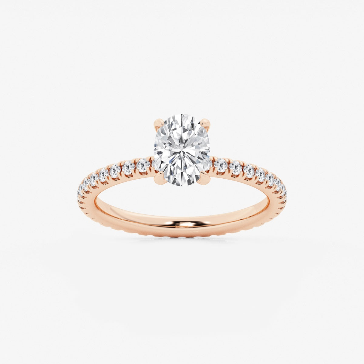 Evelyn - Eternity Side Stones Engagement Ring