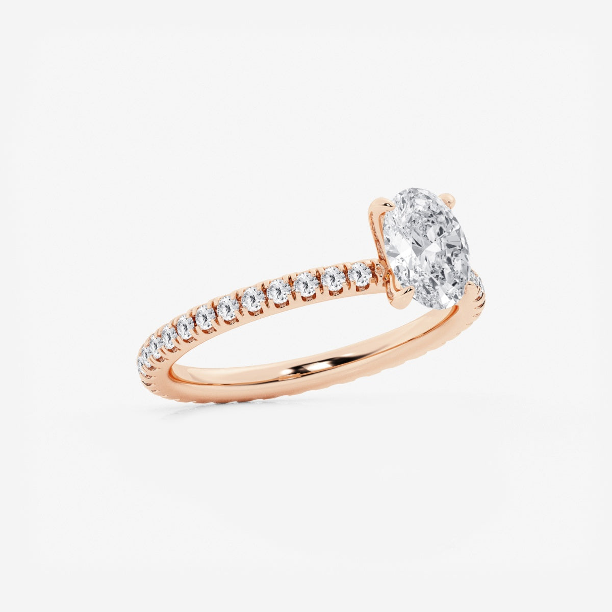 Evelyn - Eternity Side Stones Engagement Ring