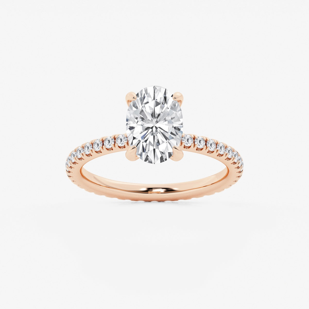 Evelyn - Eternity Side Stones Engagement Ring