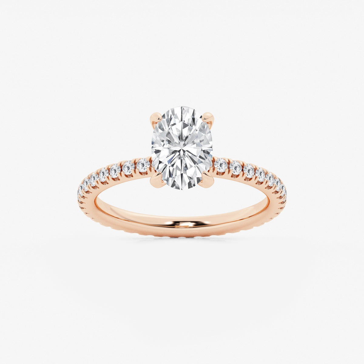 Evelyn - Eternity Side Stones Engagement Ring