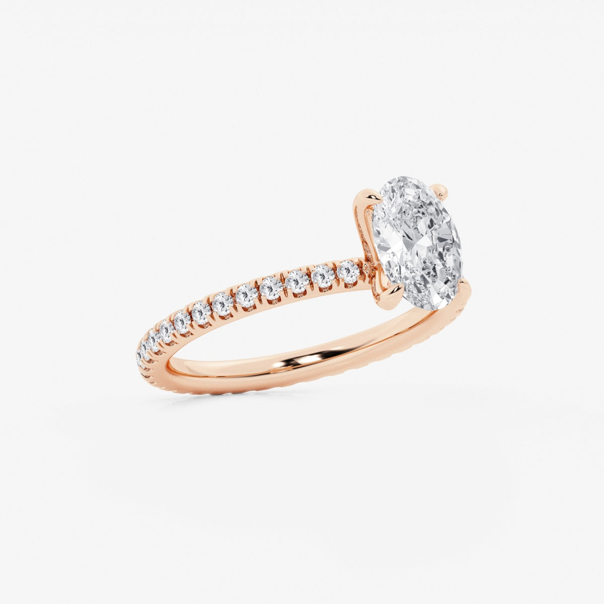 Evelyn - Eternity Side Stones Engagement Ring