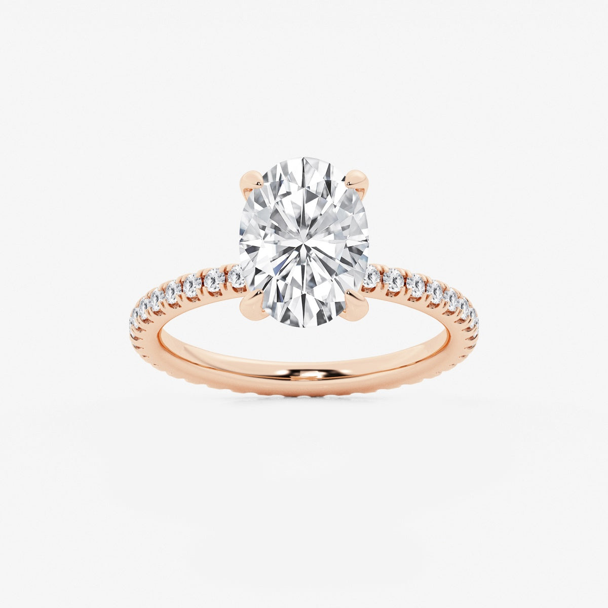 Evelyn - Eternity Side Stones Engagement Ring