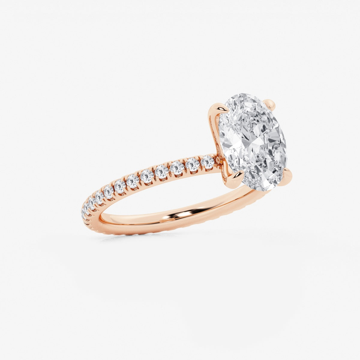 Evelyn - Eternity Side Stones Engagement Ring