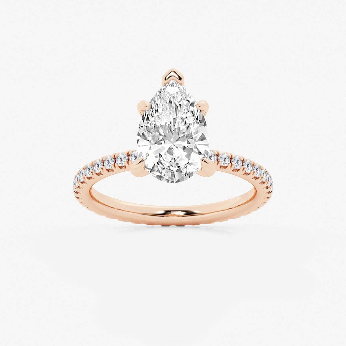 Evelyn - Eternity Side Stones Engagement Ring