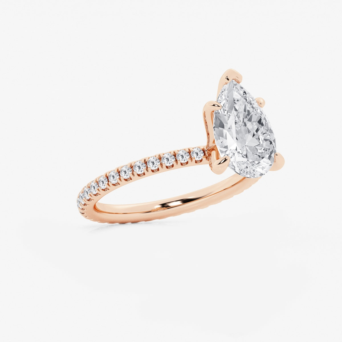 Evelyn - Eternity Side Stones Engagement Ring