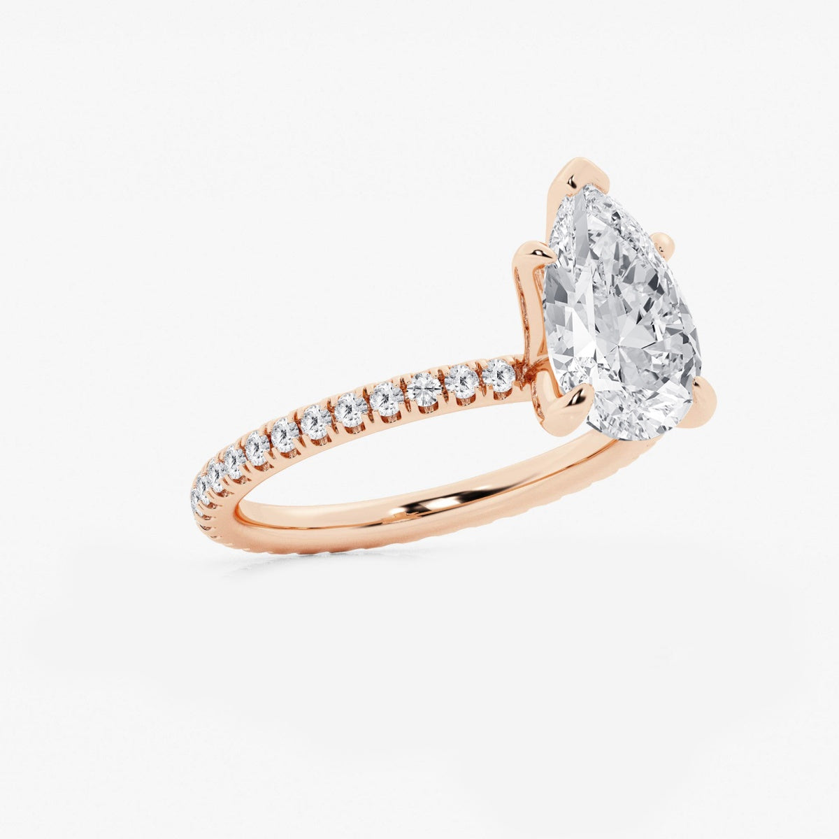 Evelyn - Eternity Side Stones Engagement Ring