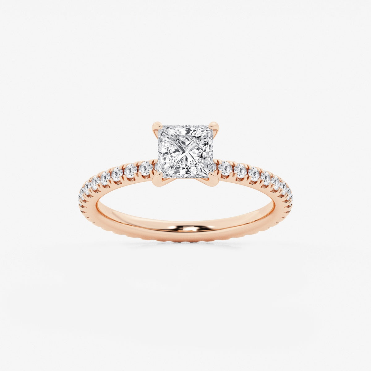 Evelyn - Eternity Side Stones Engagement Ring