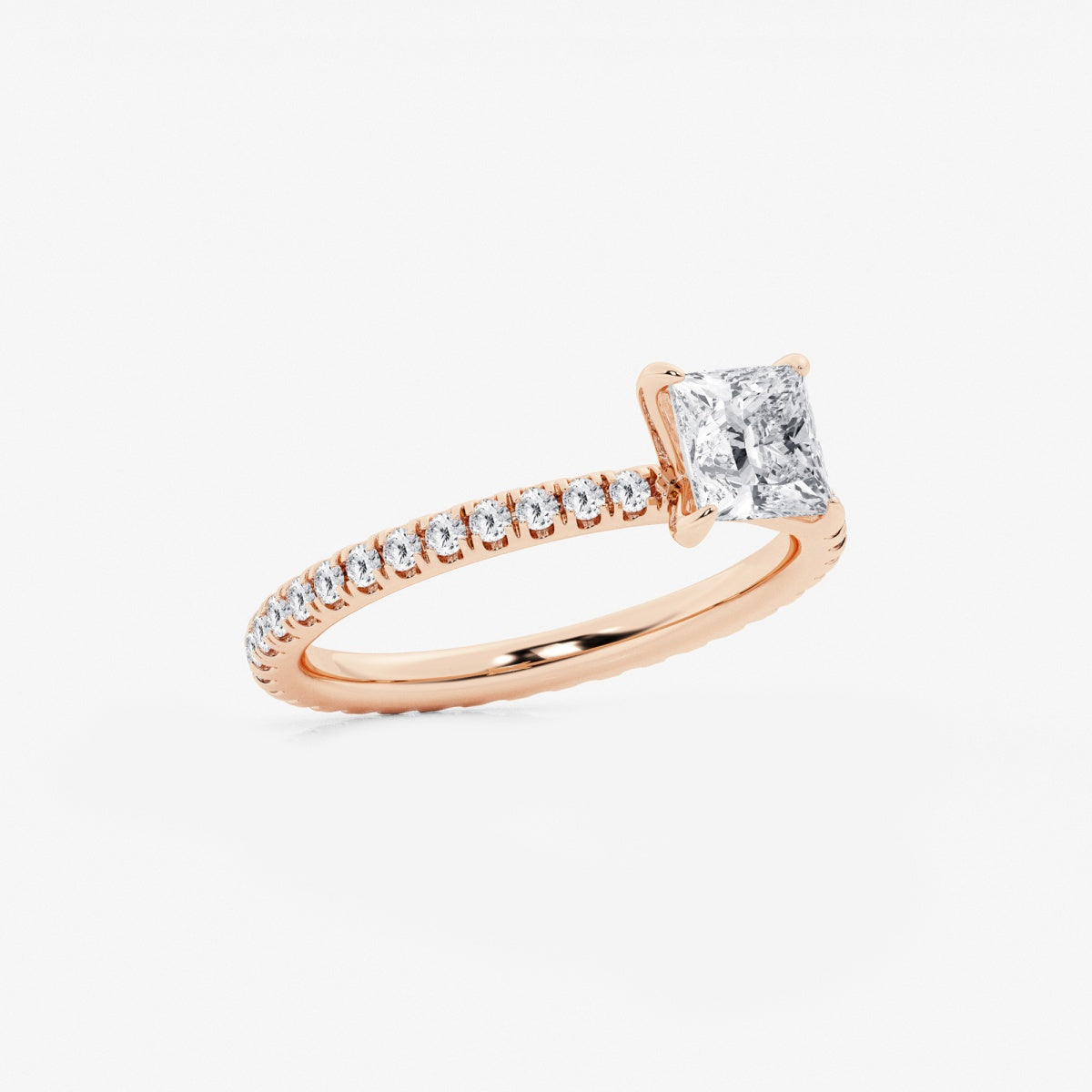 Evelyn - Eternity Side Stones Engagement Ring