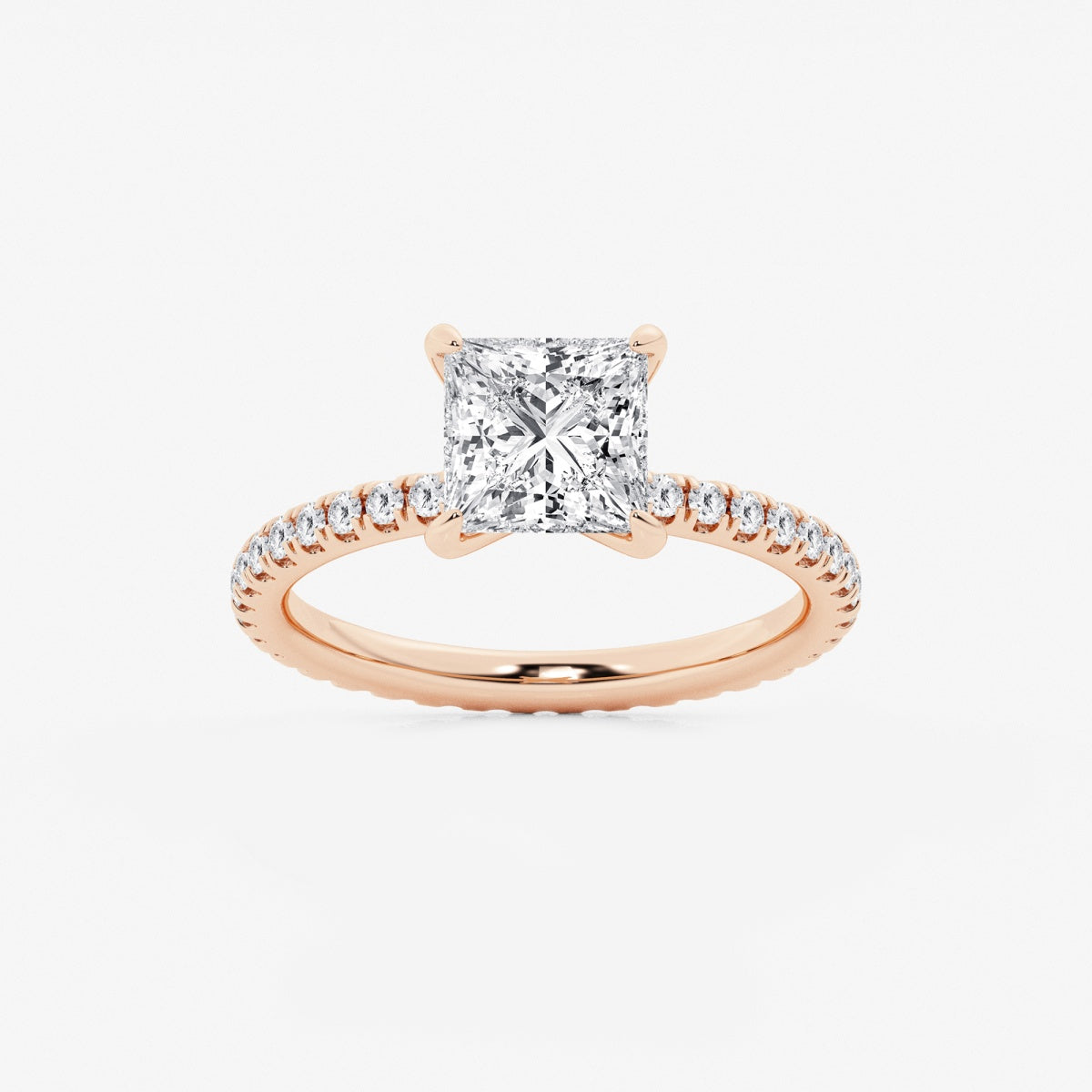 Evelyn - Eternity Side Stones Engagement Ring