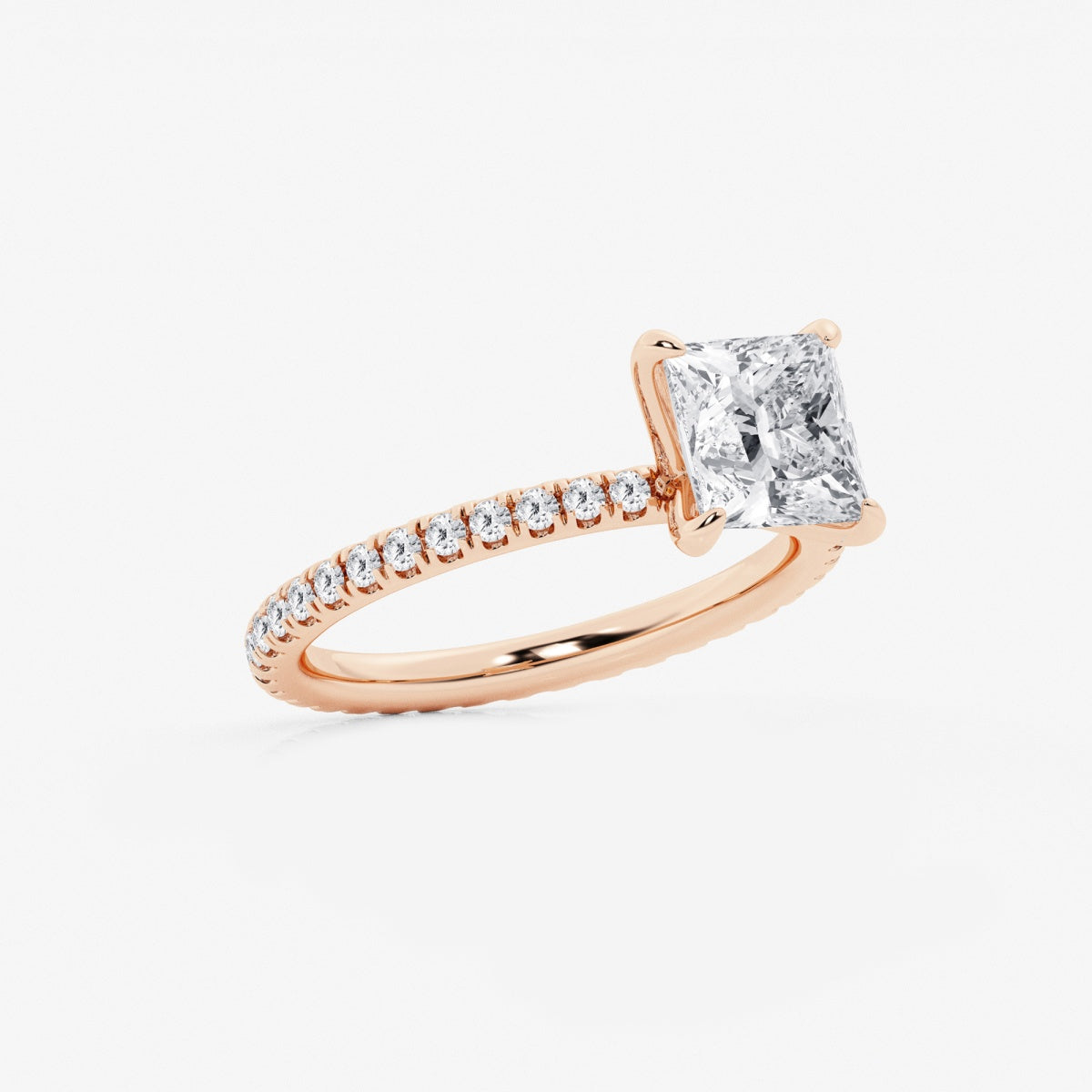 Evelyn - Eternity Side Stones Engagement Ring