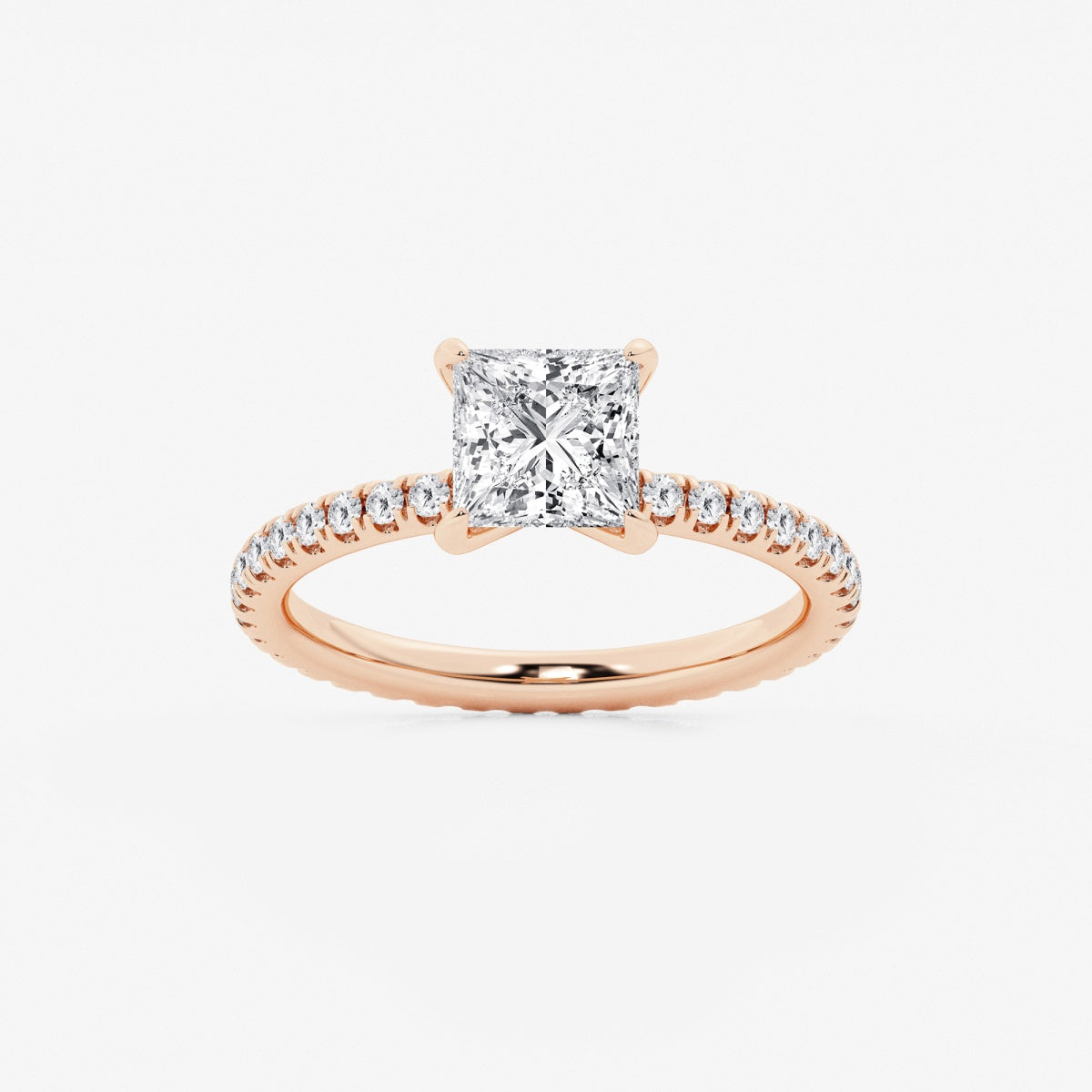 Evelyn - Eternity Side Stones Engagement Ring