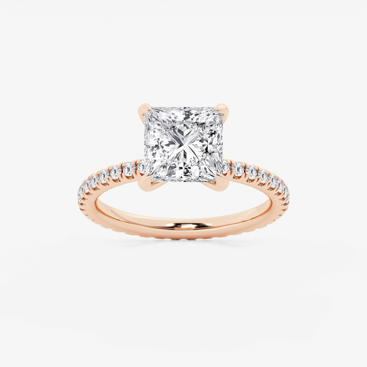 Evelyn - Eternity Side Stones Engagement Ring