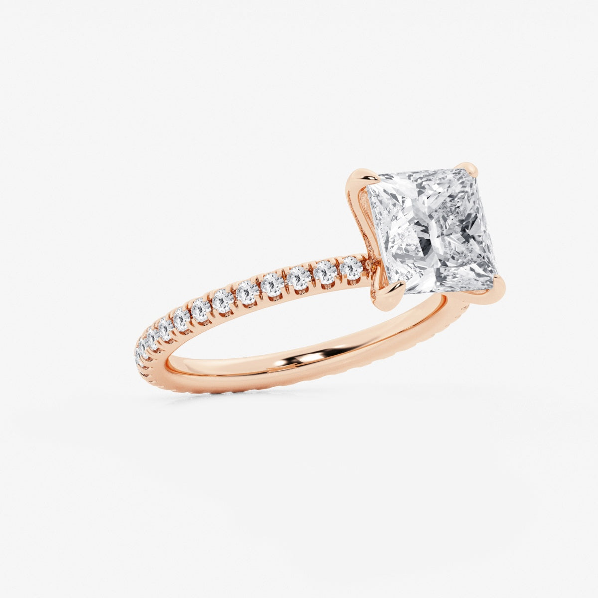 Evelyn - Eternity Side Stones Engagement Ring