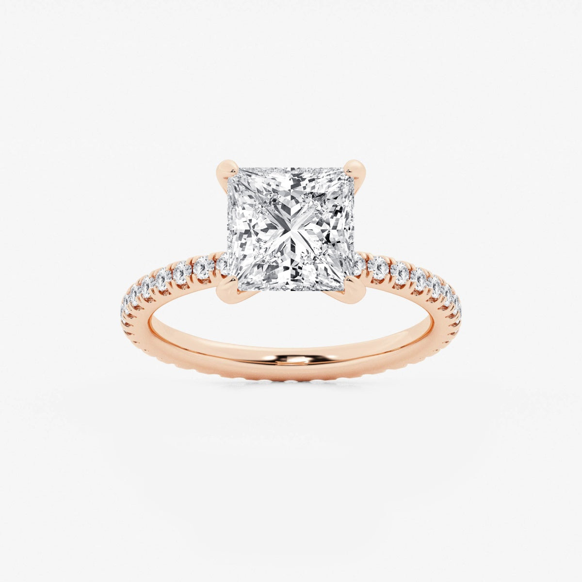 Evelyn - Eternity Side Stones Engagement Ring