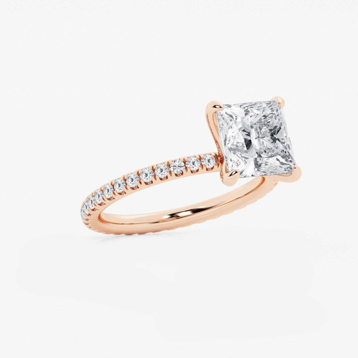 Evelyn - Eternity Side Stones Engagement Ring