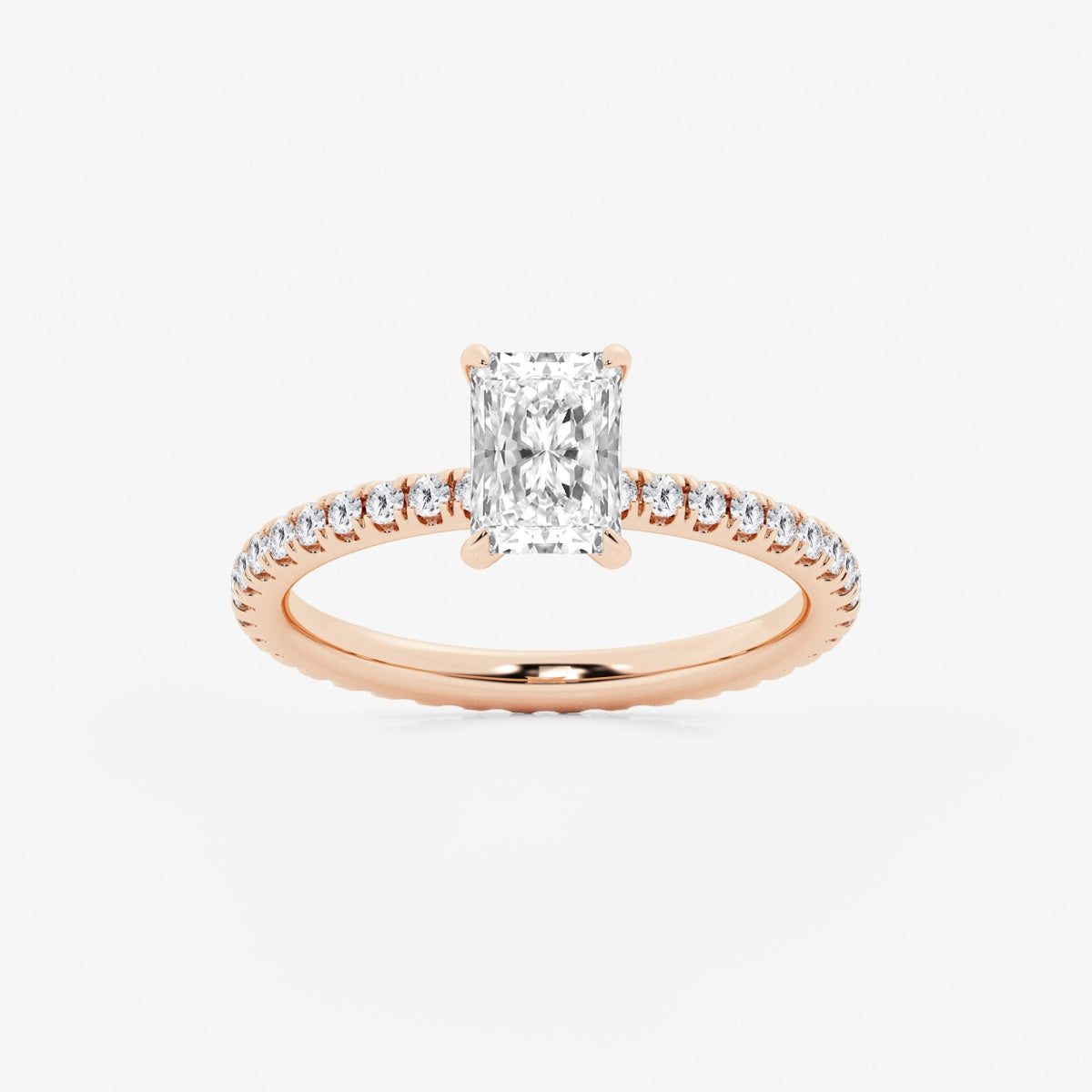 Evelyn - Eternity Side Stones Engagement Ring