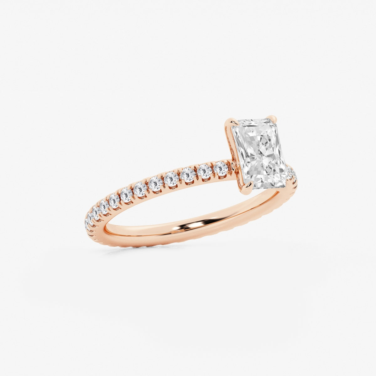 Evelyn - Eternity Side Stones Engagement Ring