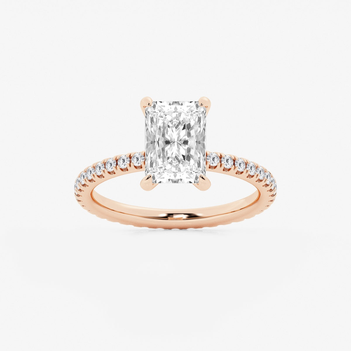 Evelyn - Eternity Side Stones Engagement Ring