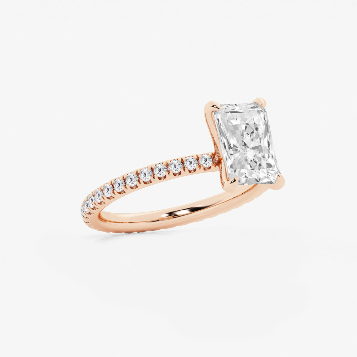 Evelyn - Eternity Side Stones Engagement Ring