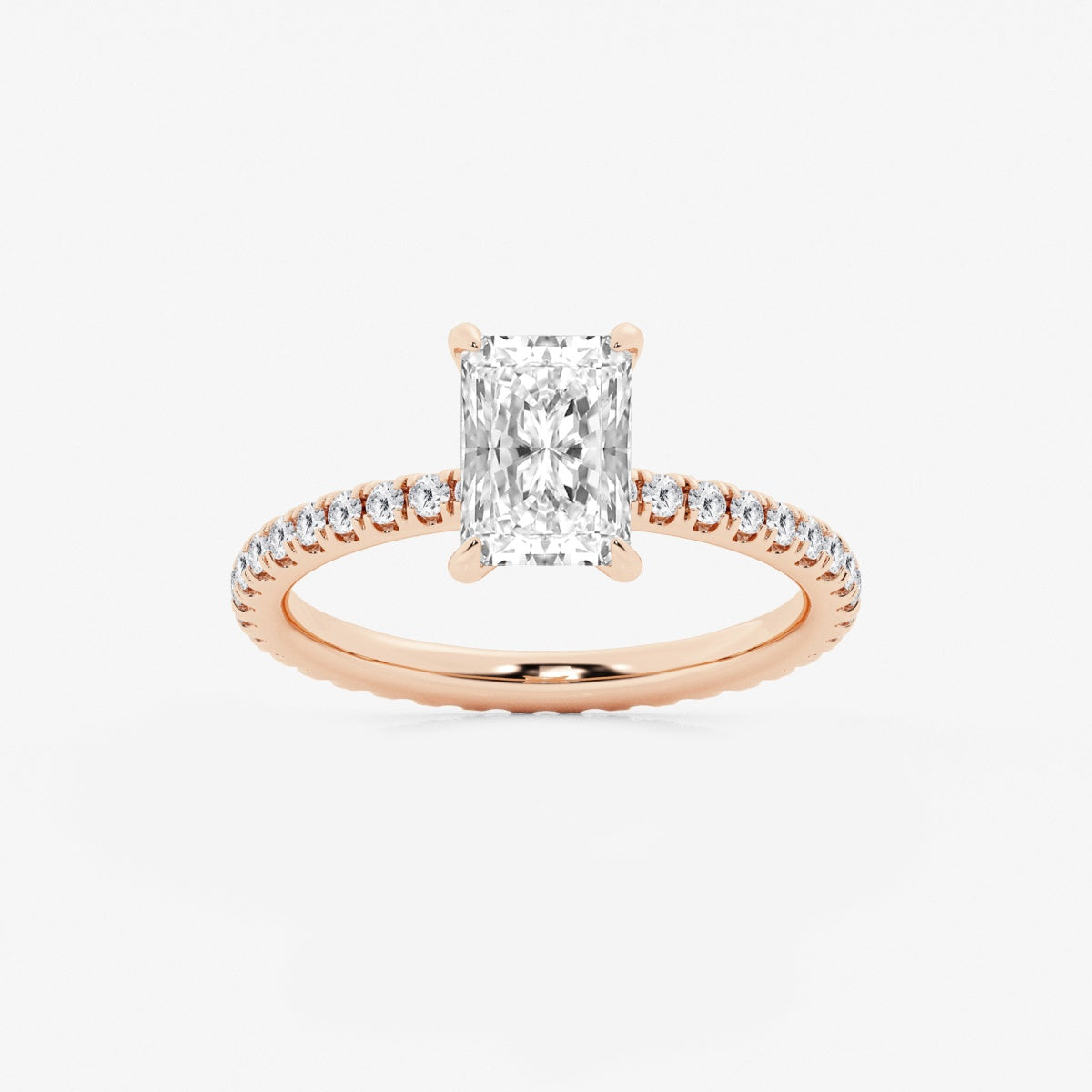 Evelyn - Eternity Side Stones Engagement Ring