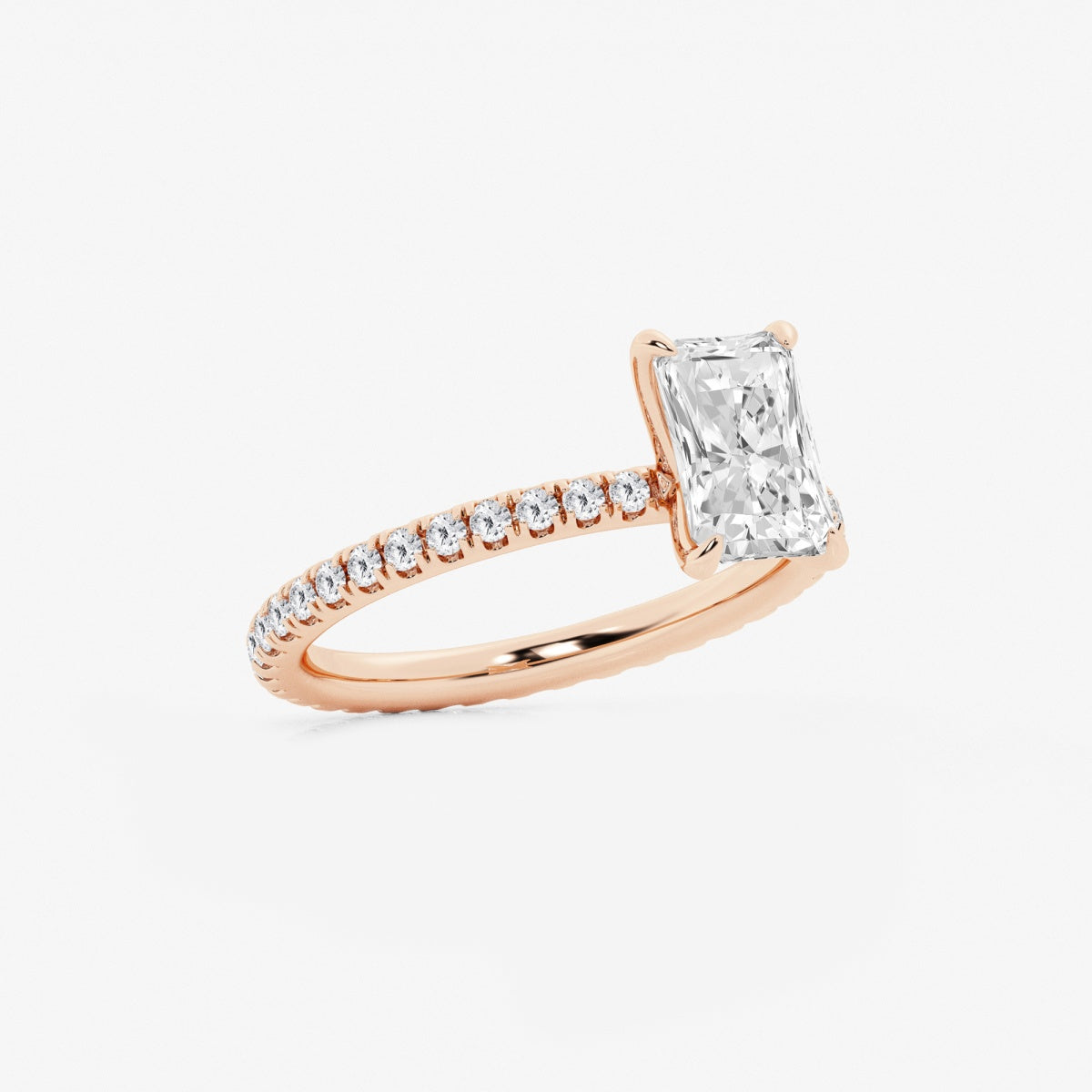 Evelyn - Eternity Side Stones Engagement Ring