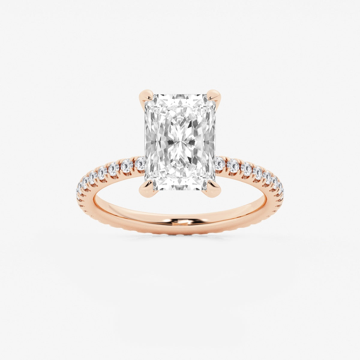 Evelyn - Eternity Side Stones Engagement Ring