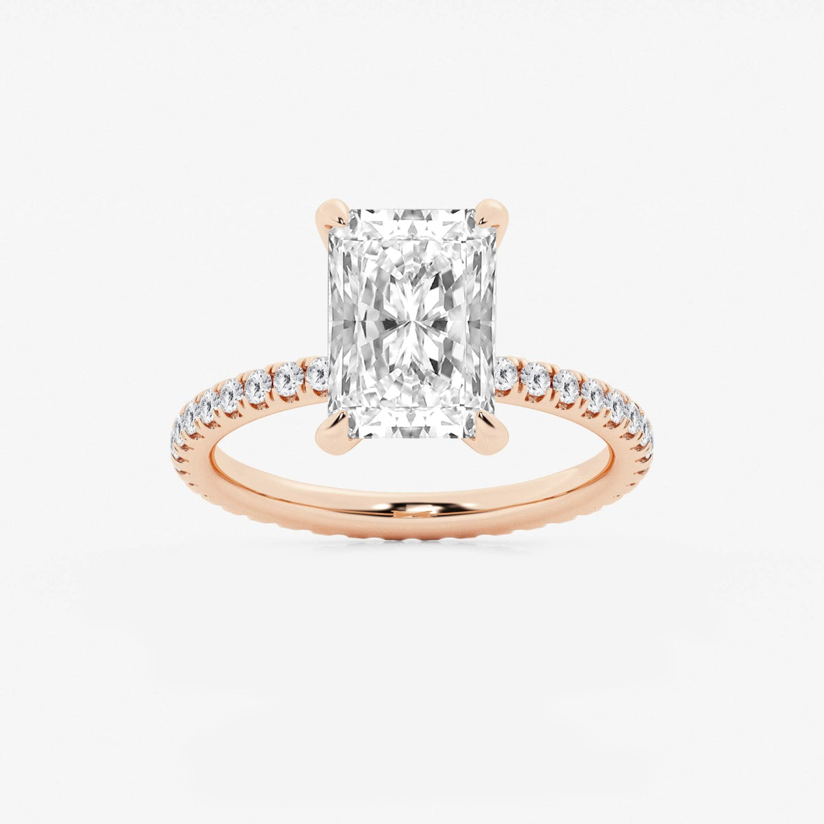 Evelyn - Eternity Side Stones Engagement Ring