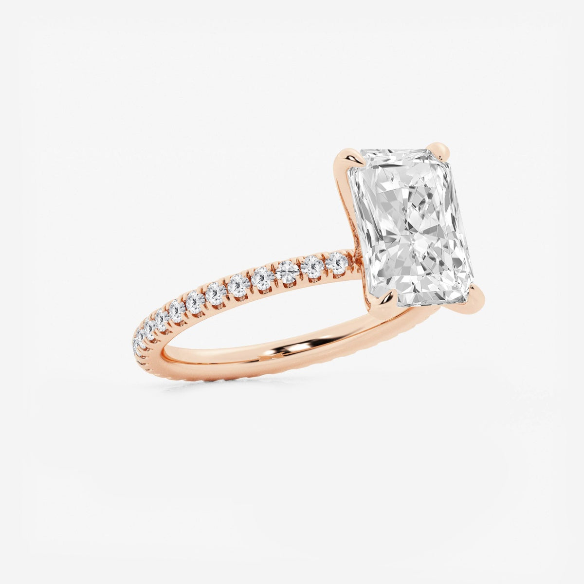 Evelyn - Eternity Side Stones Engagement Ring