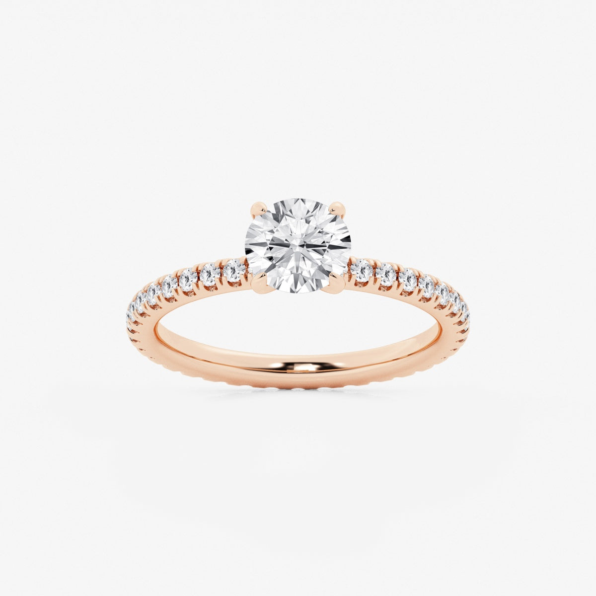 Evelyn - Eternity Side Stones Engagement Ring