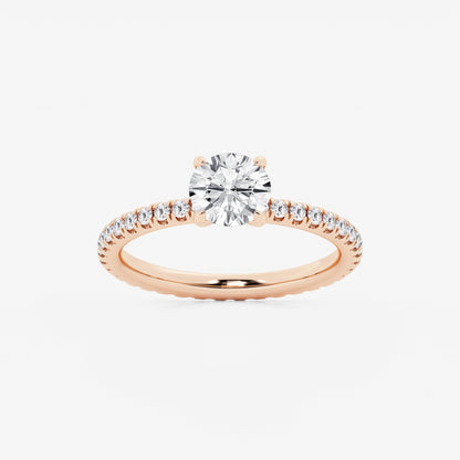 Evelyn - Eternity Side Stones Engagement Ring