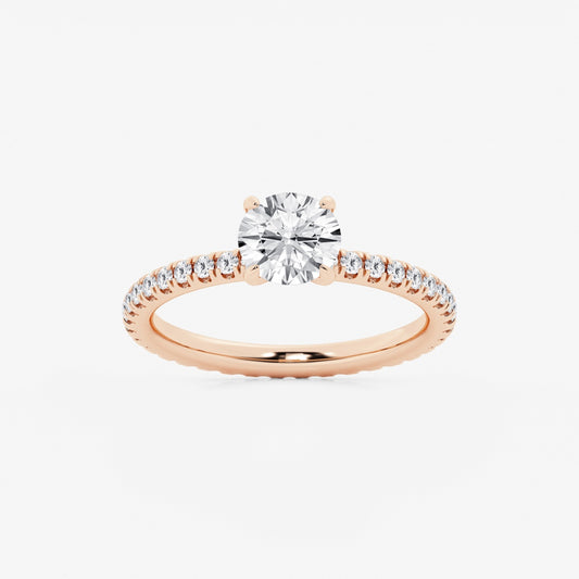 Evelyn - Eternity Side Stones Engagement Ring