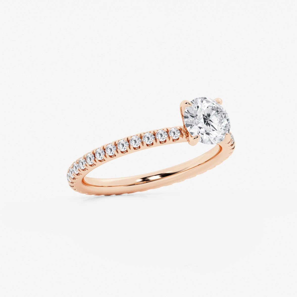 Evelyn - Eternity Side Stones Engagement Ring