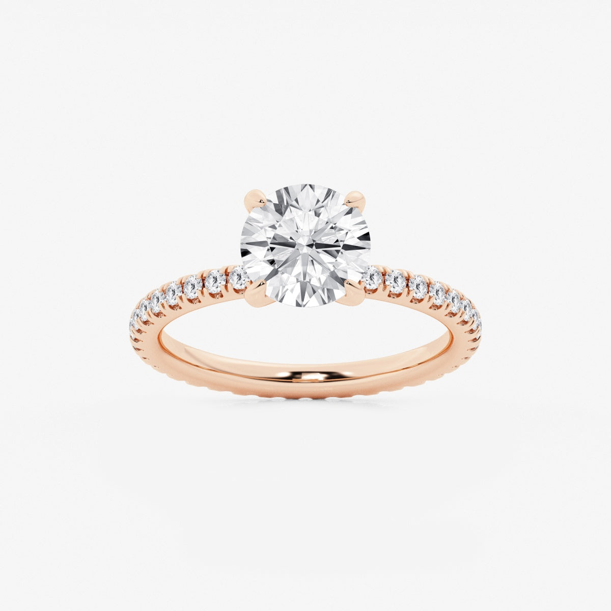 Evelyn - Eternity Side Stones Engagement Ring