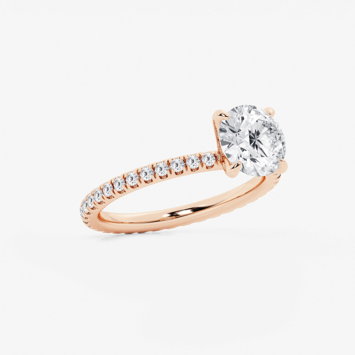 Evelyn - Eternity Side Stones Engagement Ring