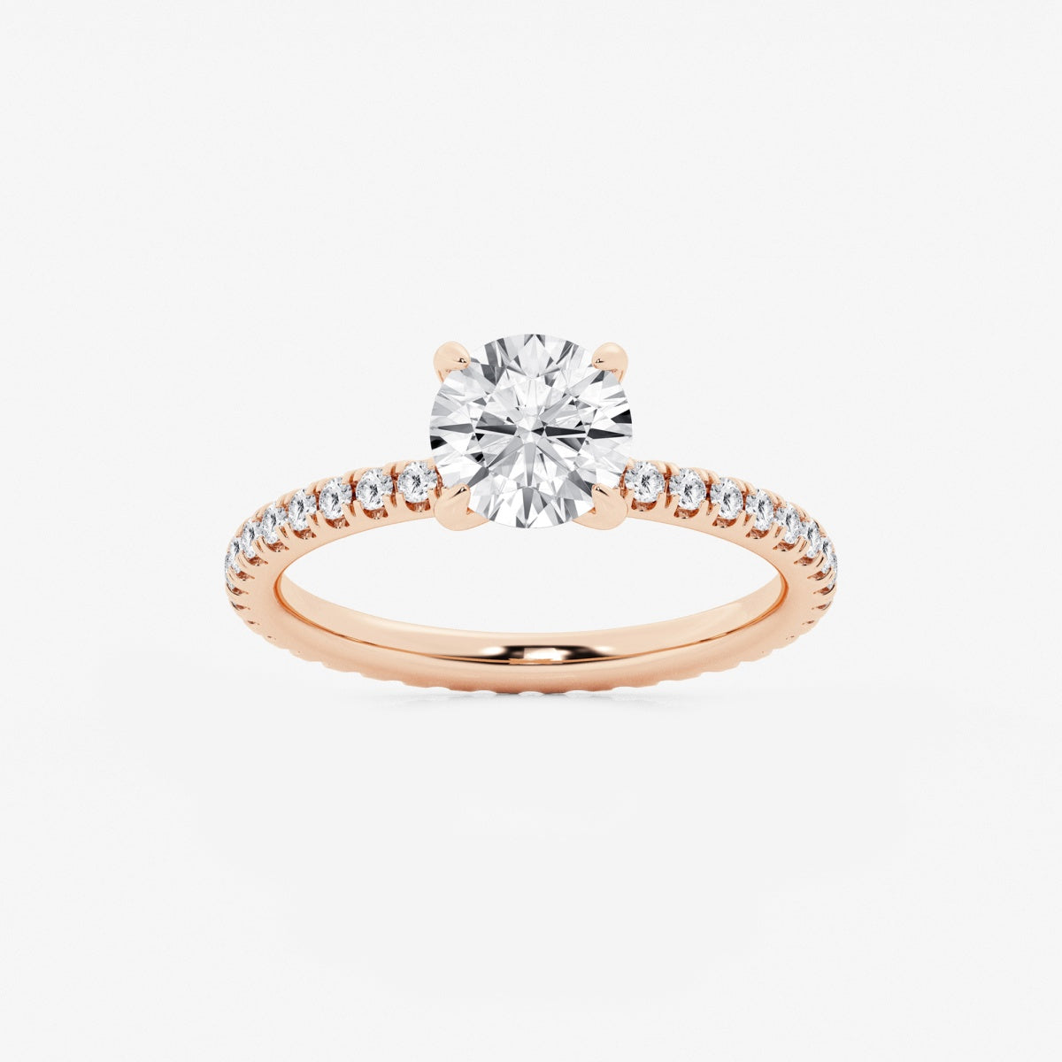 Evelyn - Eternity Side Stones Engagement Ring