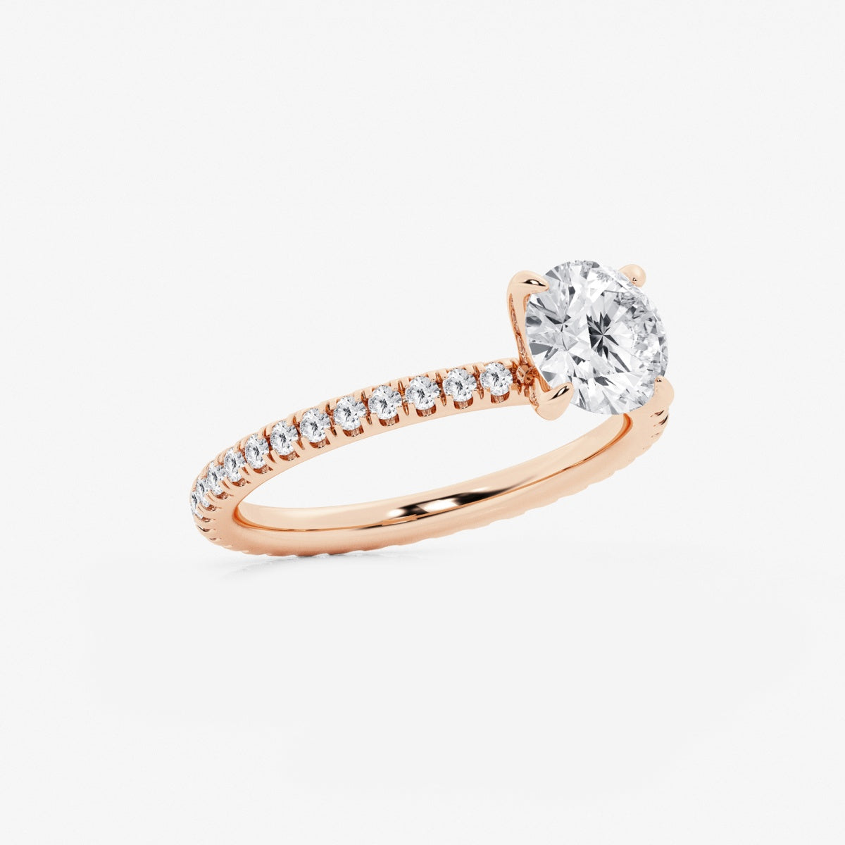 Evelyn - Eternity Side Stones Engagement Ring