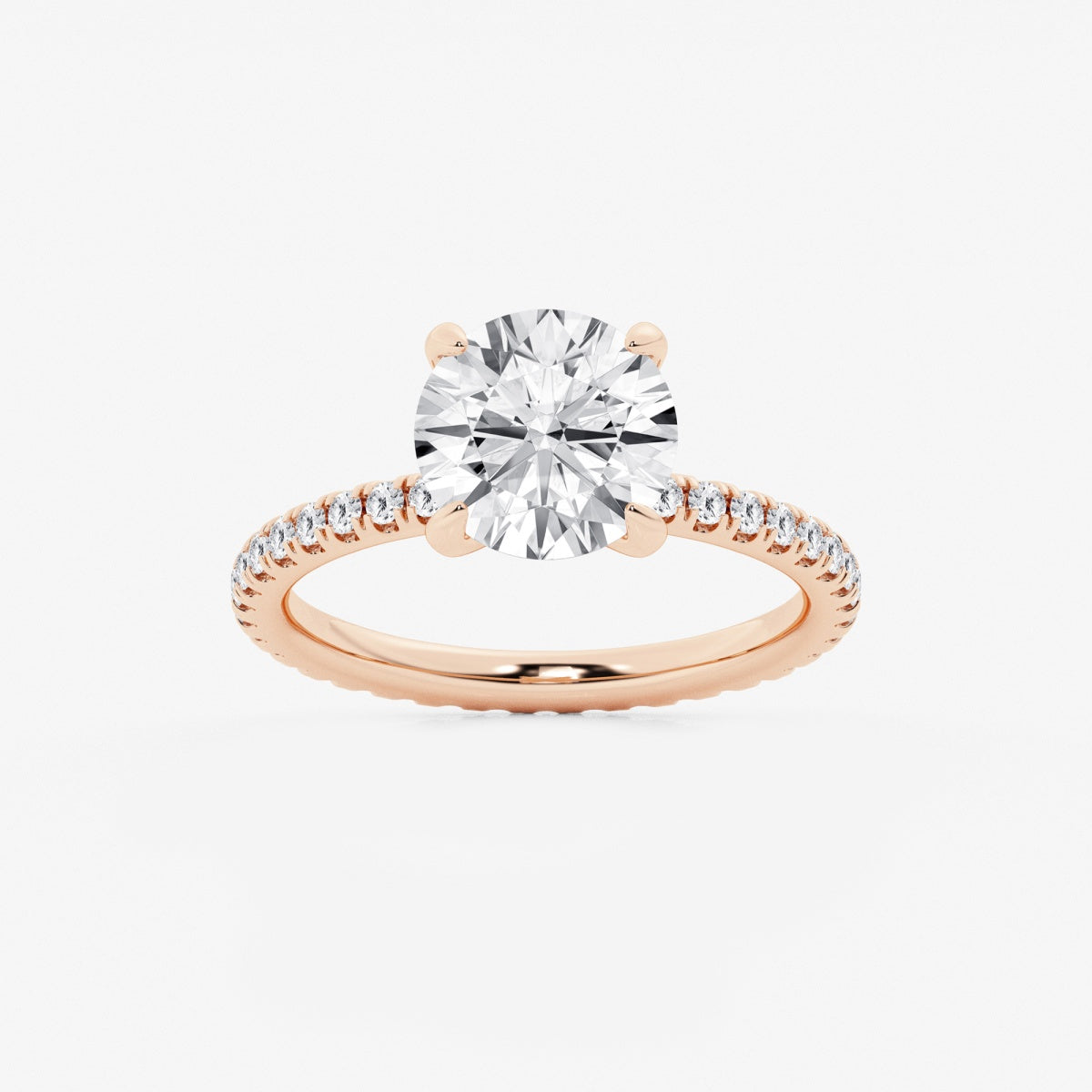 Evelyn - Eternity Side Stones Engagement Ring